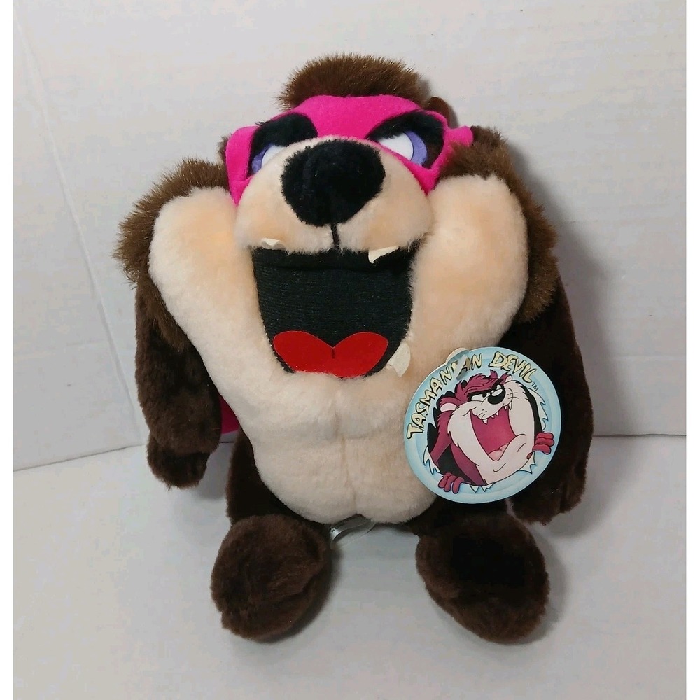 Looney Tunes Taz Tasmanian Devil Plush 9 Inch 24K Company Vintage New With Tags